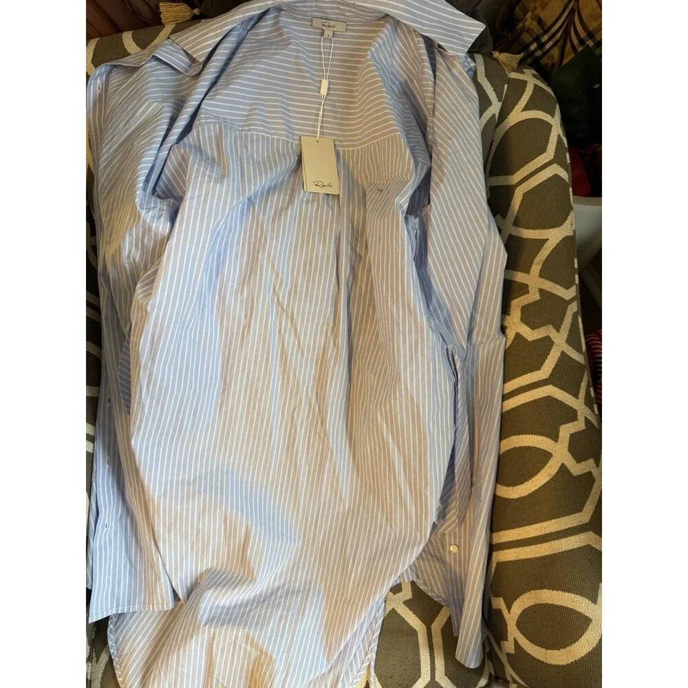 Rails Harmony Dress in Blue Oxford White Stripe. NWT. Retails $235 - Picture 5 of 9